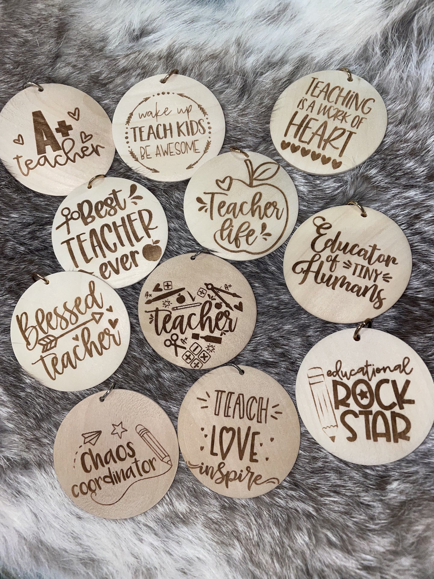 Key chain teacher charms