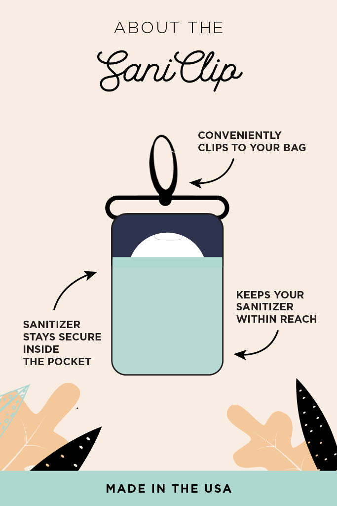 Blue Hydrangeas SaniClip Hand Sanitizer Holder - made to order