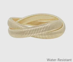 Gold Strand Ribbed Bracelet