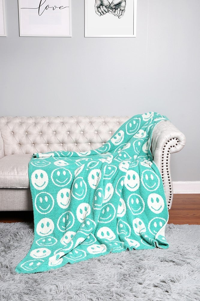 Luxury Happy Face Throw Blanket