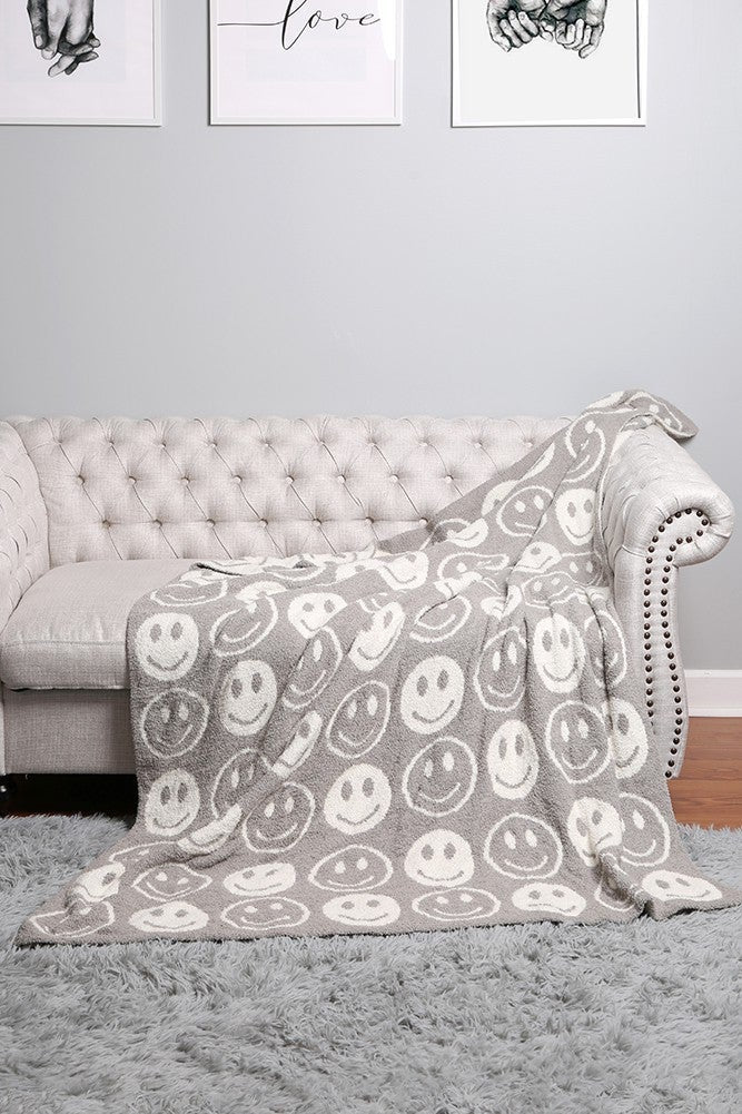 Luxury Happy Face Throw Blanket